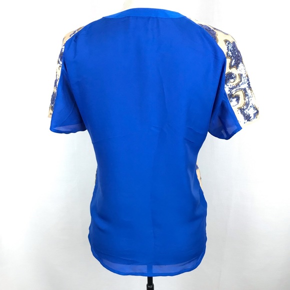 TRACY REESE | Colorblock and Floral Sequins Blouse - Picture 5 of 8